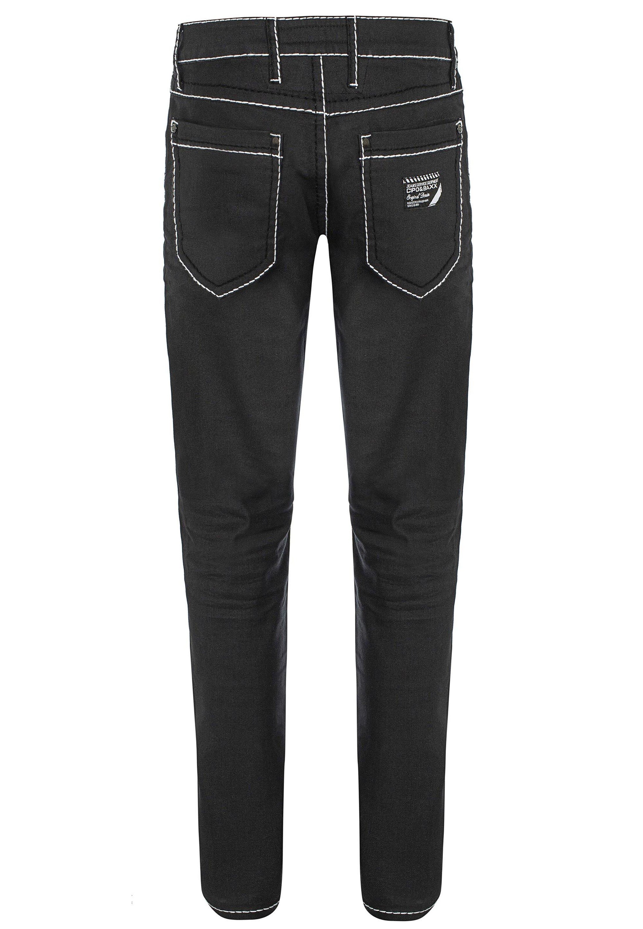 CIPO & BAXX Regular Jeans in Zwart