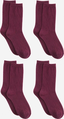 Albero Natur Socks 'Bio-Baumwoll-Kindersocken-4er Pack' in Red: front