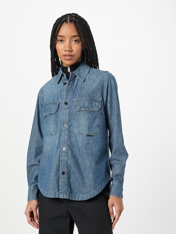 Camicia da donna di G-Star RAW in blu: frontale