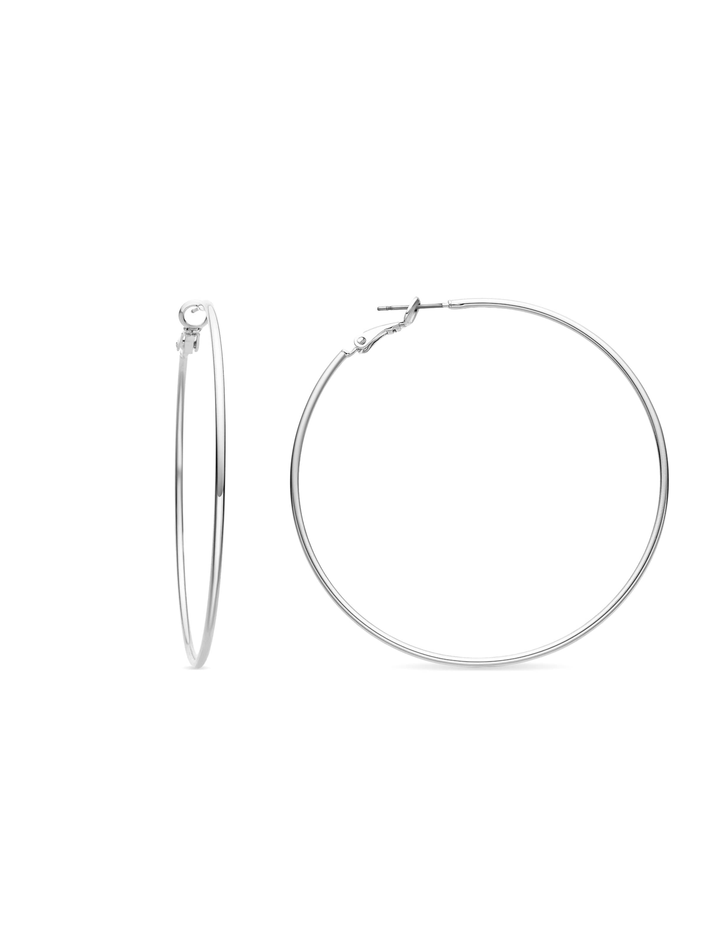 Luxenter - Pendientes 'Kelxo' en plata: frente