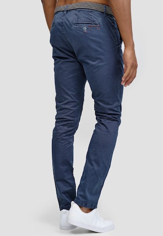 Coupe slim Pantalon chino INDICODE JEANS en bleu