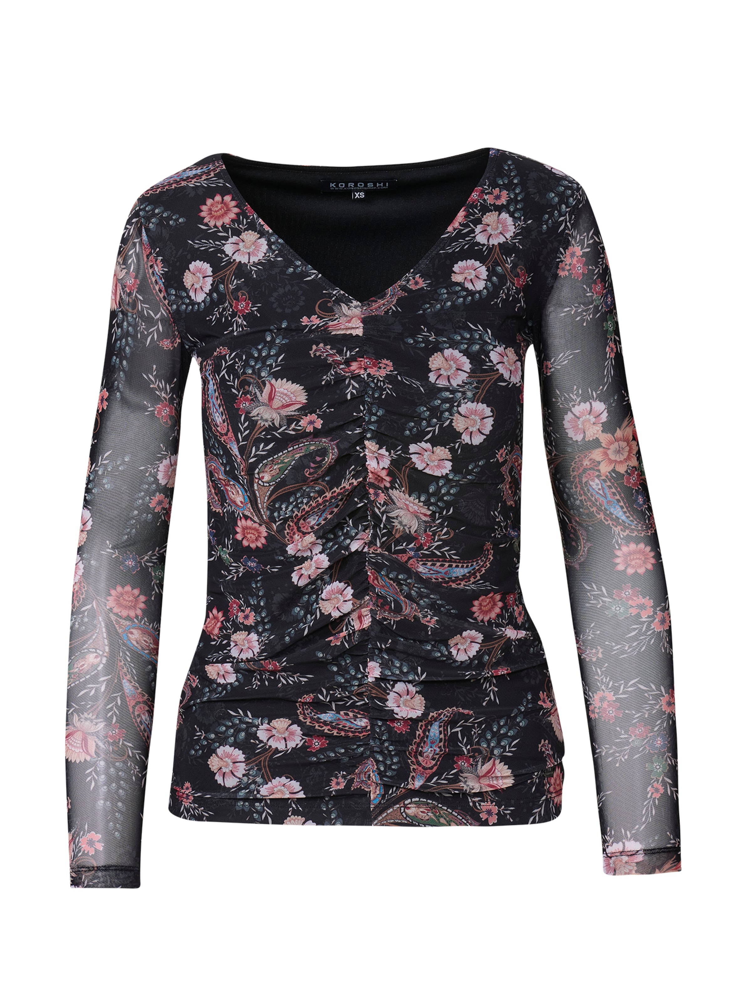 KOROSHI Tričko – černá: přední strana