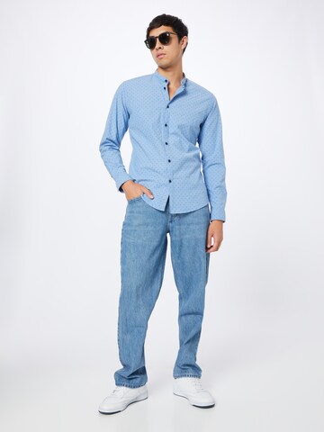 ESPRIT جينز مضبوط قميص بلون أزرق
