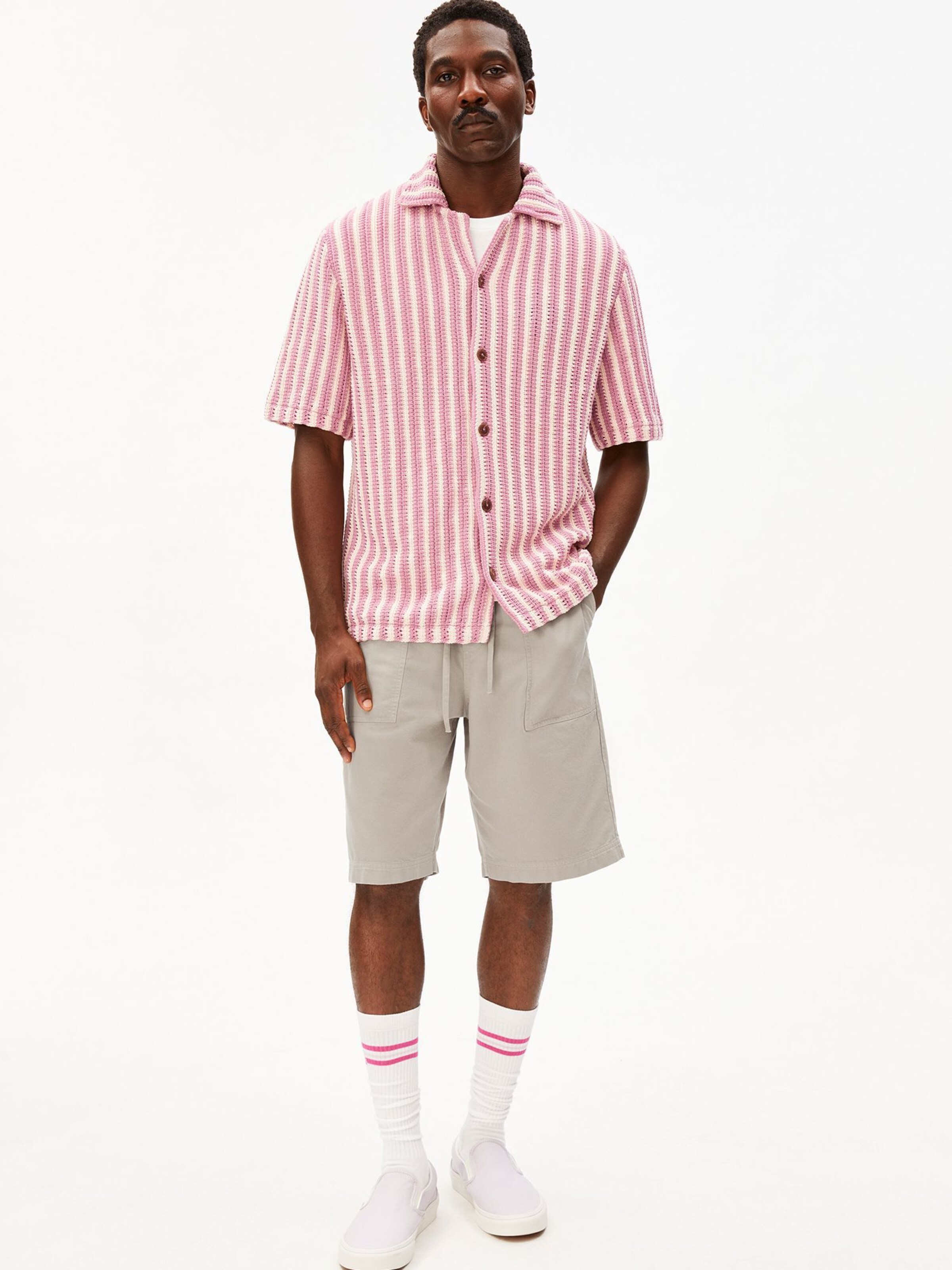 ARMEDANGELS Comfort fit Button Up Shirt in Mixed colours: front