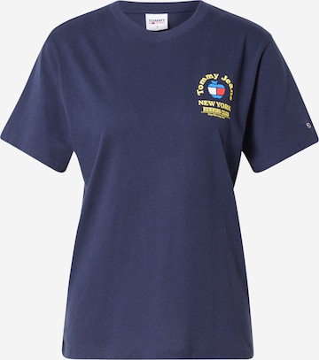 T-shirt Tommy Jeans en bleu : devant