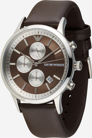 Emporio Armani Analog watch in Brown: front