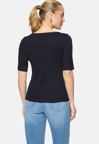 zero Basic Shirt mit U-Boot-Ausschnitt in Blau