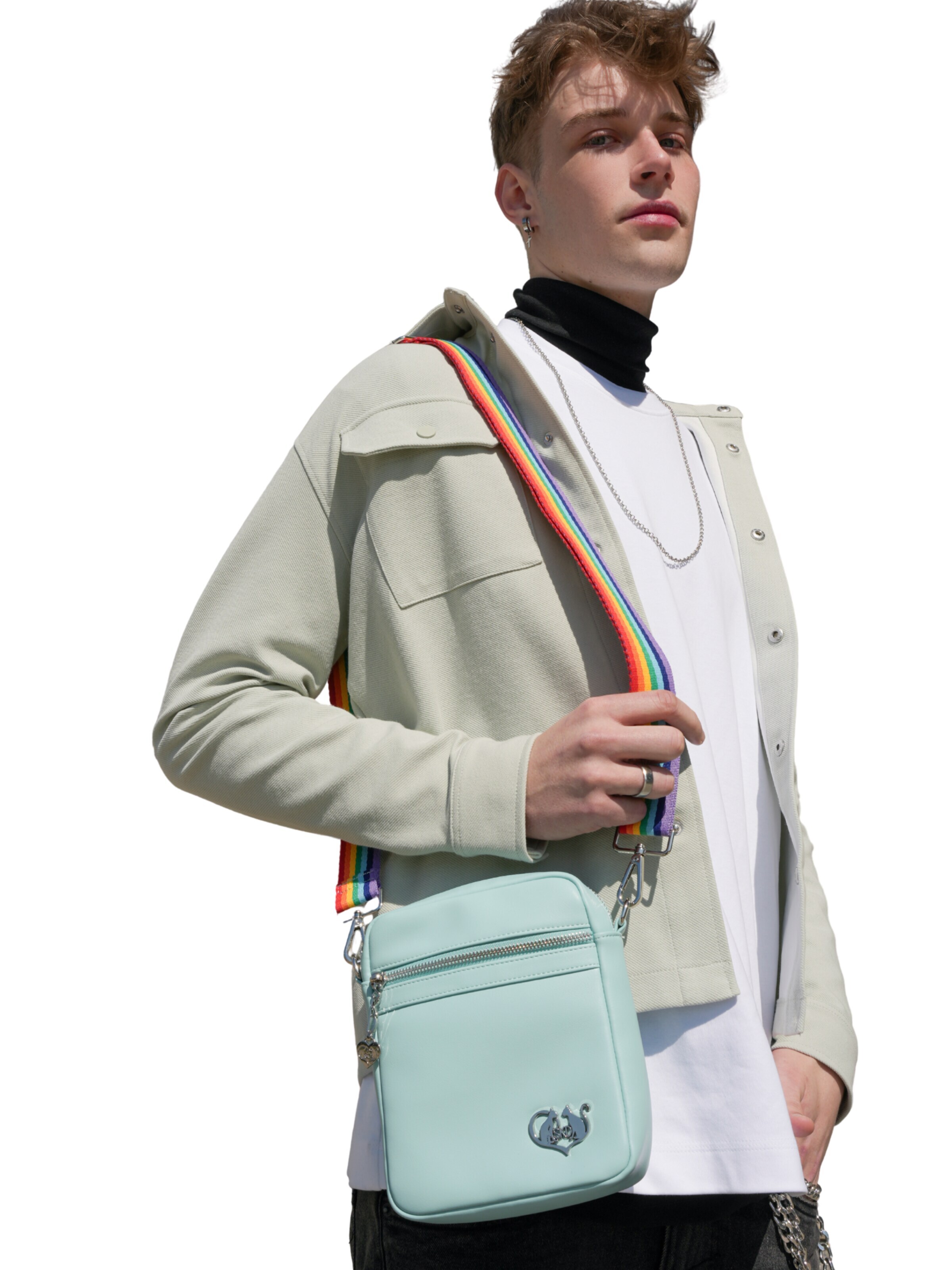 SKD Fashion Revolution Olkalaukku 'SKD Carrying Pride Forward' värissä sininen: etupuoli
