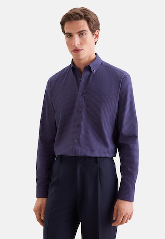 SEIDENSTICKER Comfort fit Overhemd in Blauw: voorkant