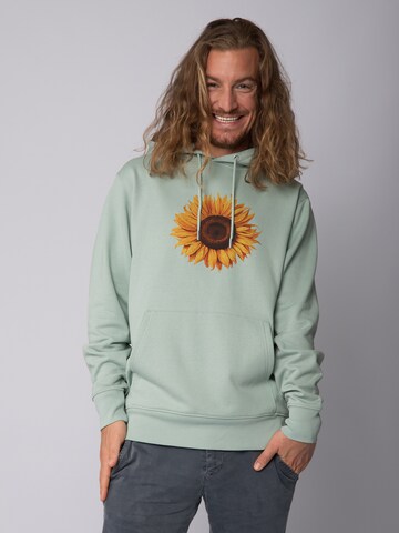 Watapparel Sweatshirt 'Sonnenblume' in Grün: Vorderseite