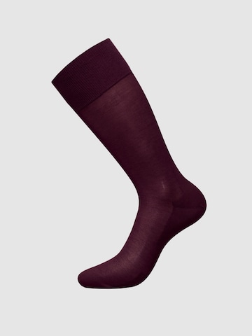 zd ZERO DEFECTS Sokker 'Mercerized cotton socks' i rød: forside
