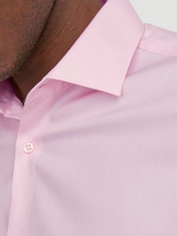 JACK & JONES Slim fit Business Shirt 'Parker' in Pink