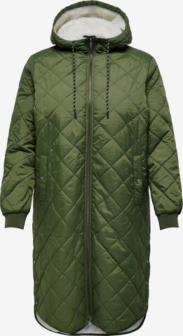 Manteau mi-saison 'New Sandy' ONLY Carmakoma en vert : devant