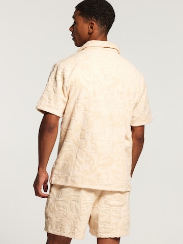 Shiwi Comfort fit Button Up Shirt 'TOWELING' in Beige
