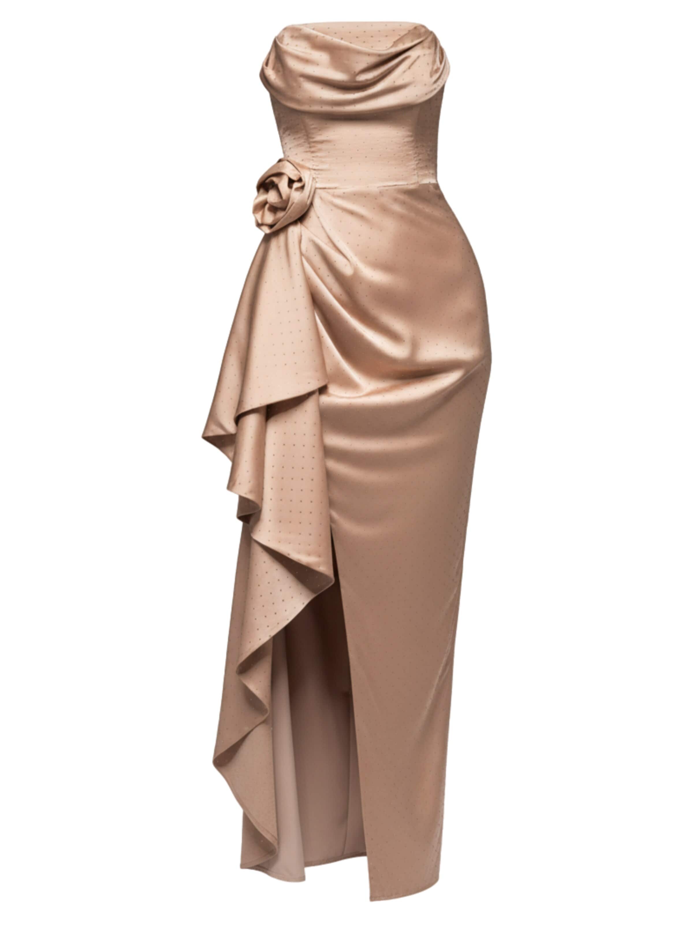 Ombre Evening dress in Beige: front