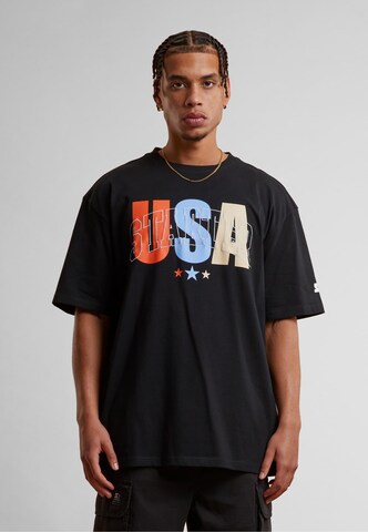 Starter Black Label T-shirt 'USA' i svart: framsida