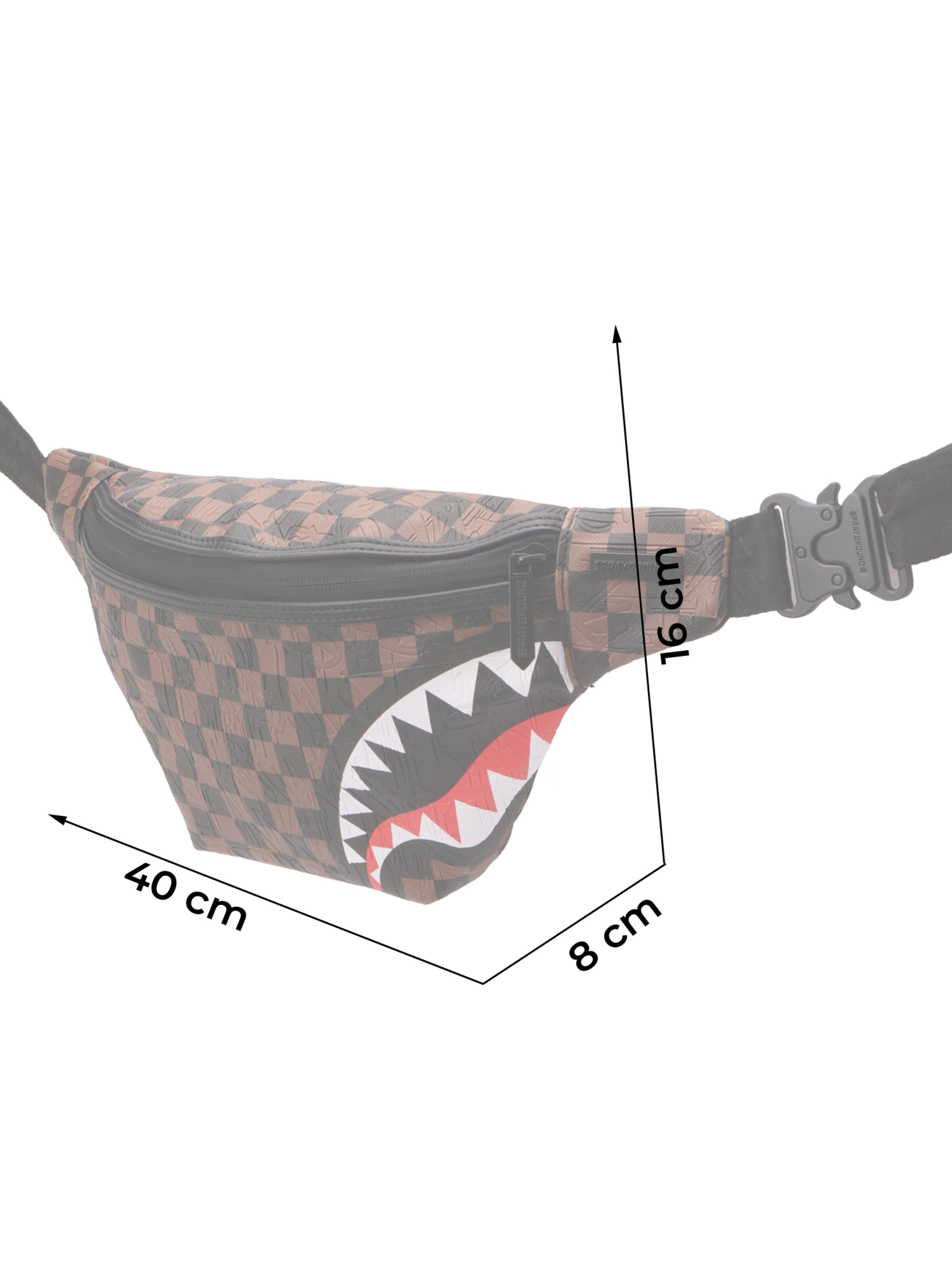 Sprayground Belt bag 'CHECK 2 EMBOSS SAVVY' in Brown