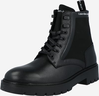 Calvin Klein Jeans Lace-Up Boots in Black / White, Item view