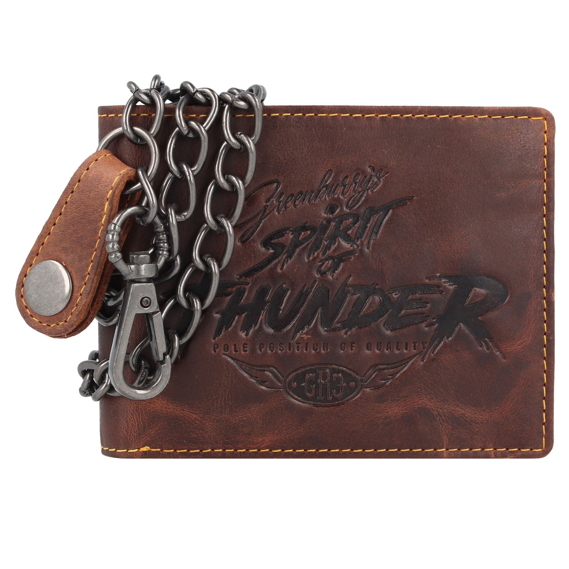 Porte-monnaies GREENBURRY en marron : devant