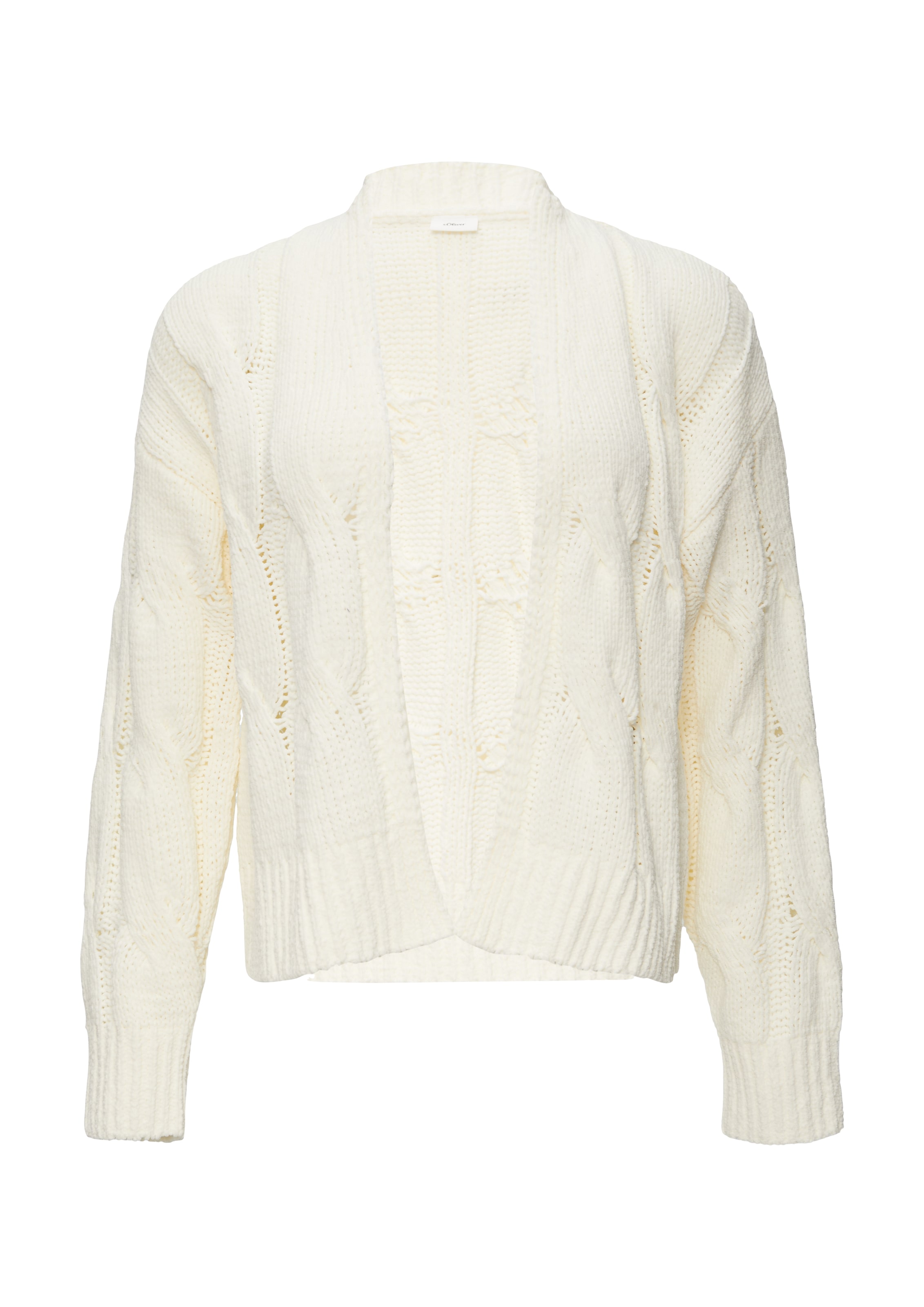 s.Oliver BLACK LABEL Gebreid vest in Wit: voorkant