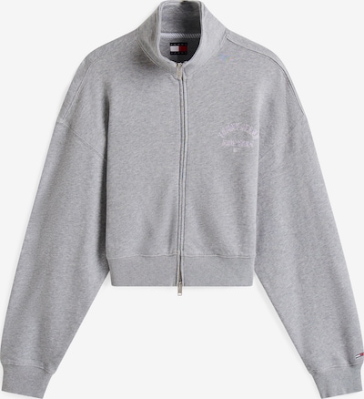 Tommy Jeans Gornji dio trenirke u siva melange / ljubičasta / bijela, Pregled proizvoda