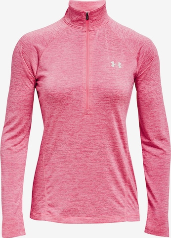 UNDER ARMOUR - Sweatshirt de desporto em rosa: frente
