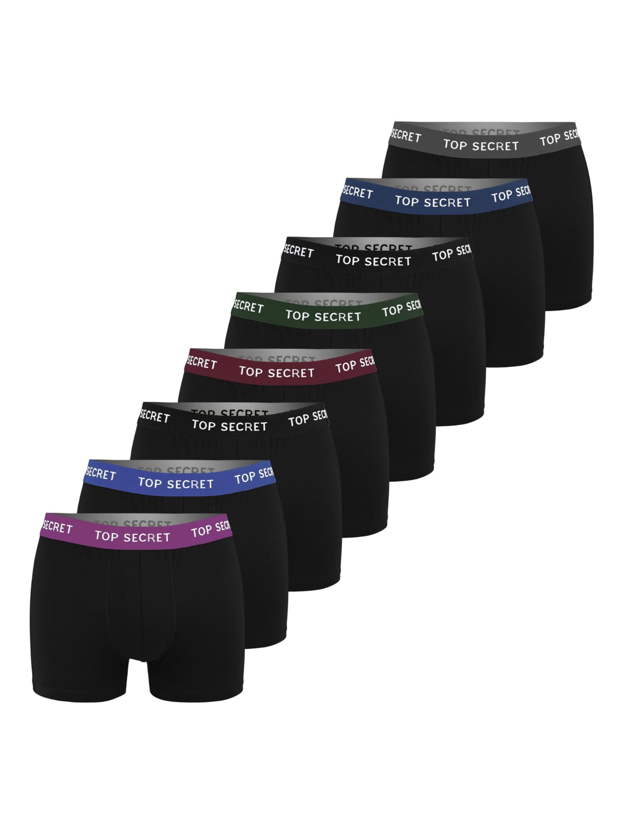 Top Secret Boxershorts in Zwart: voorkant