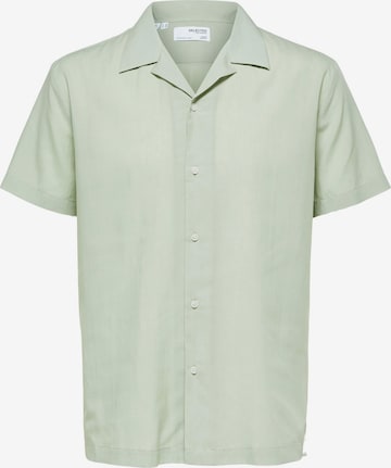 SELECTED HOMME Button Up Shirt 'REGAIR' in Green: front