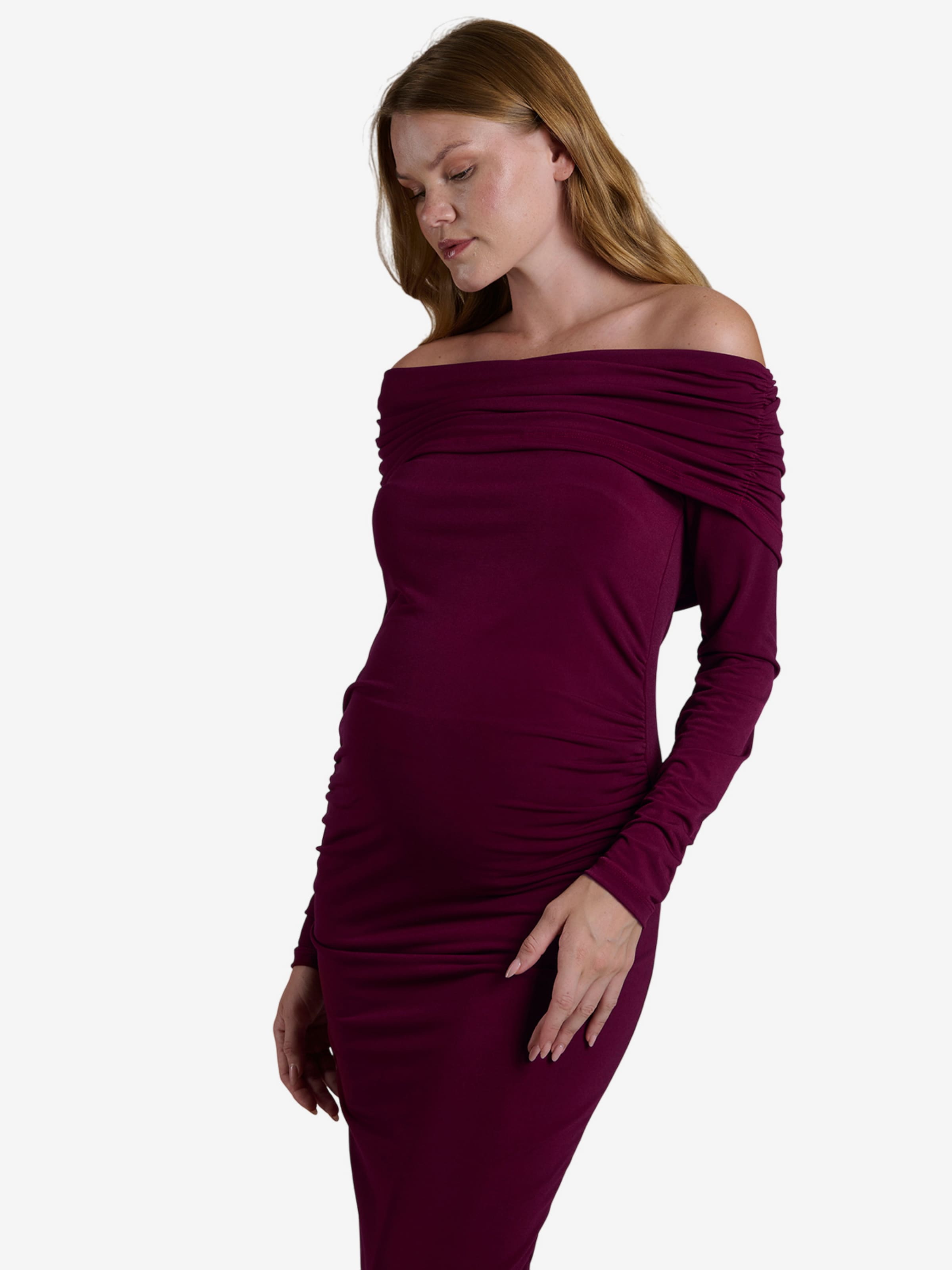 LYN MAMA Dress in Burgundy