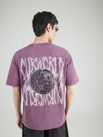 T-Shirt 'OLDER BROTHER' HOLLISTER en violet : devant