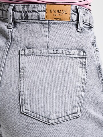 IT'S BASIC Loose fit Jeans 'JUNE RELAXED MID RISE JEANS' in Grey