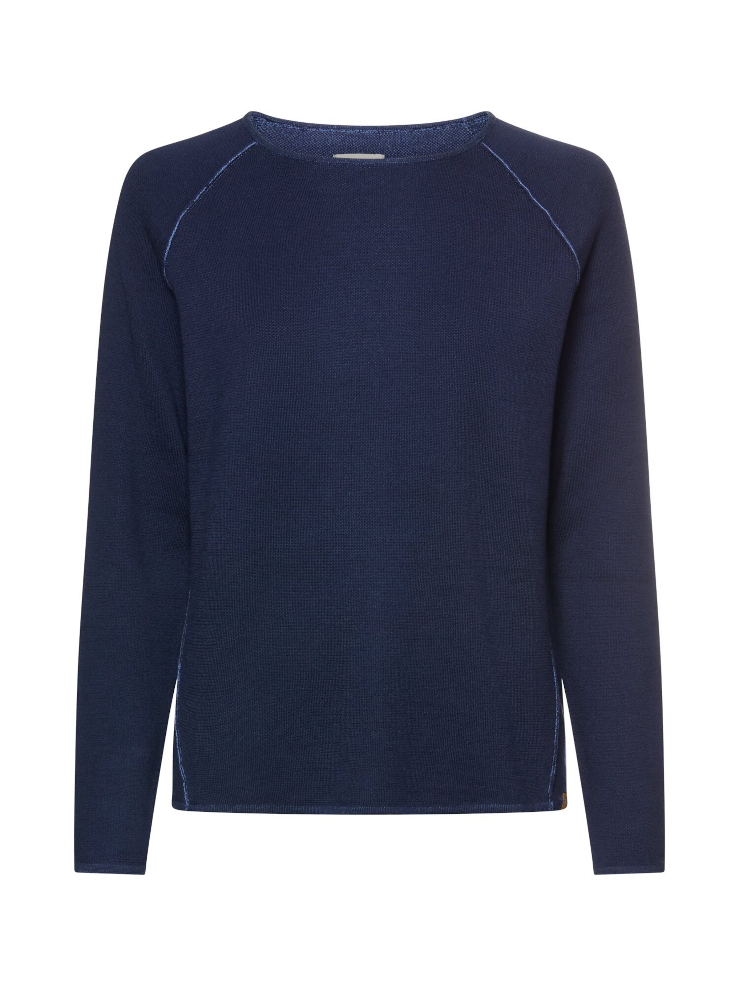 CAMEL ACTIVE Strickpullover mit Rundhalsausschnitt in Blau: Vorderseite