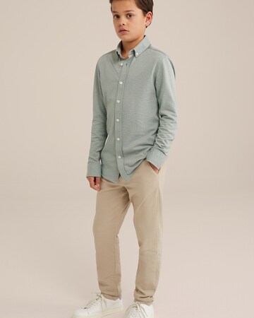 WE Fashion Slimfit Kalhoty – béžová