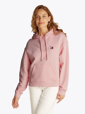 Sweat-shirt Tommy Jeans en rose : devant