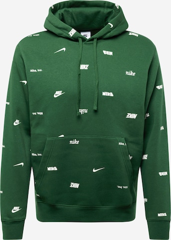 Bluză de molton 'CLUB' de la Nike Sportswear pe verde: față