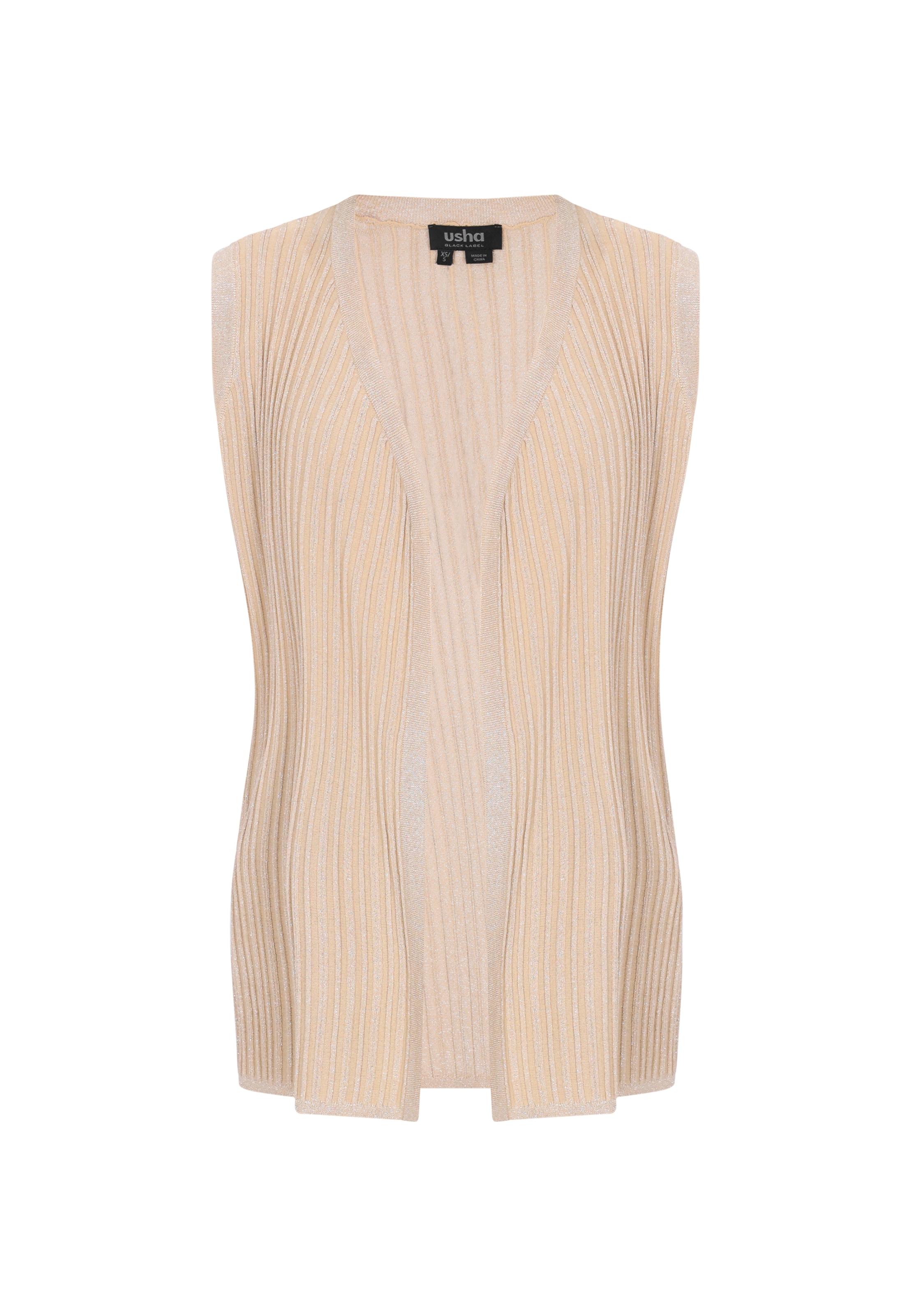 usha BLACK LABEL - Colete de malha 'Classic' em bege: frente