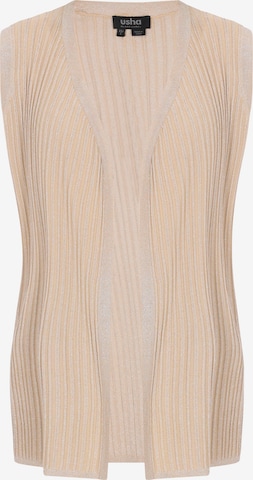 usha BLACK LABEL - Colete de malha 'Classic' em bege: frente