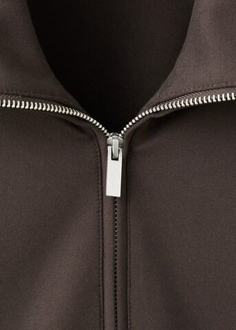 MANGO Zip-Up Hoodie 'Tri' in Brown