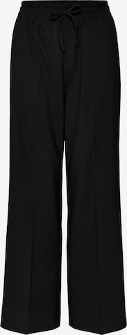 OPUS Loose fit Pleated Pants in Black: front