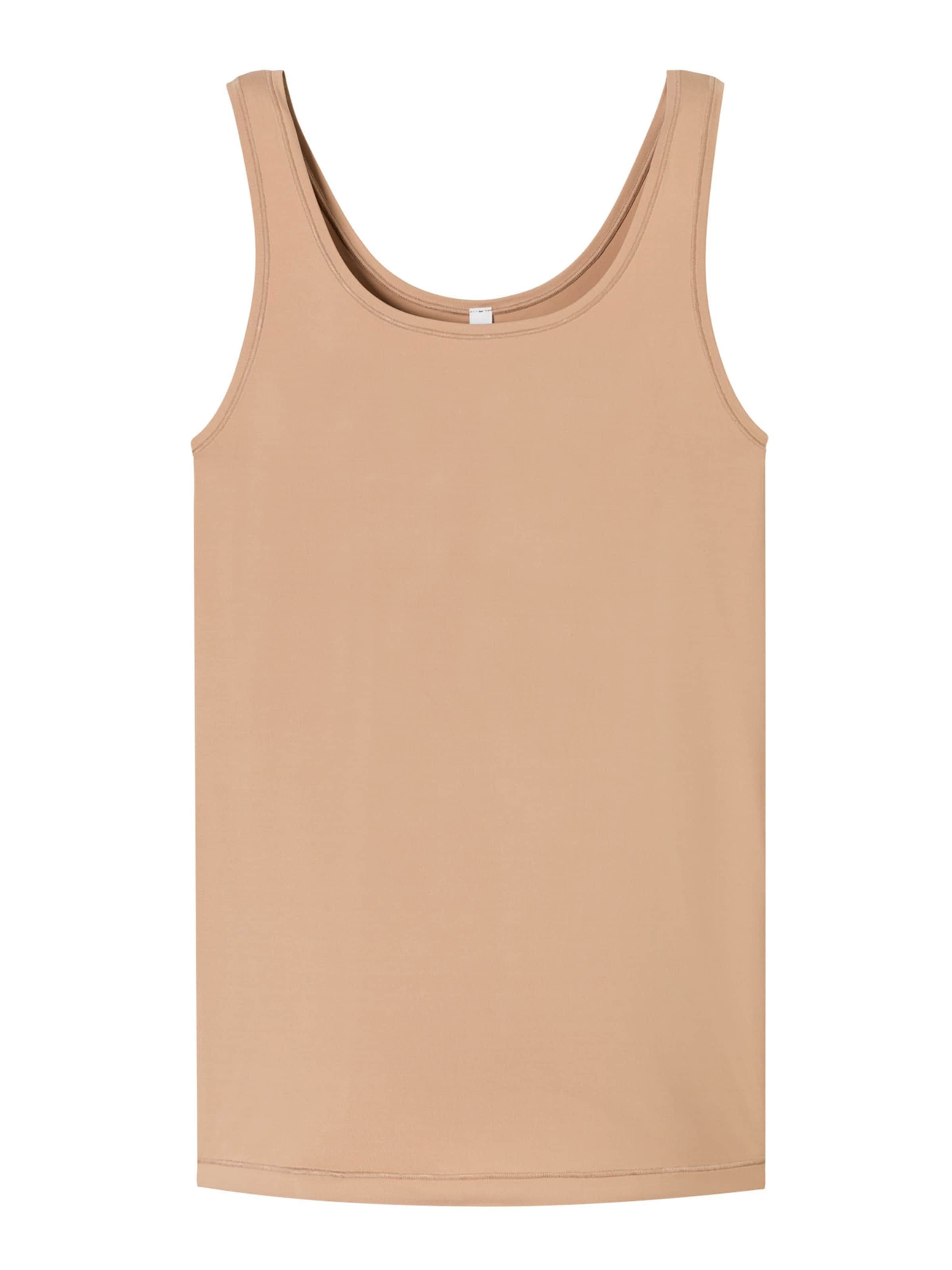 SCHIESSER Unterhemd ' Trägertop - Unique Micro ' in Beige: Vorderseite