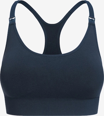 cfab (formerly creamy fabrics) BH 'Seamless Still-Bh mit Rückenstütze' in Blau: Vorderseite