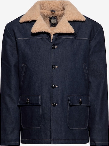 King Kerosin Winter Jacket in Blue: front