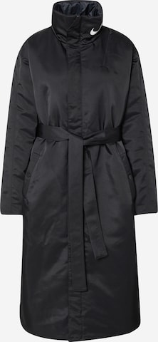 Palton de primăvară-toamnă de la Nike Sportswear pe negru: față