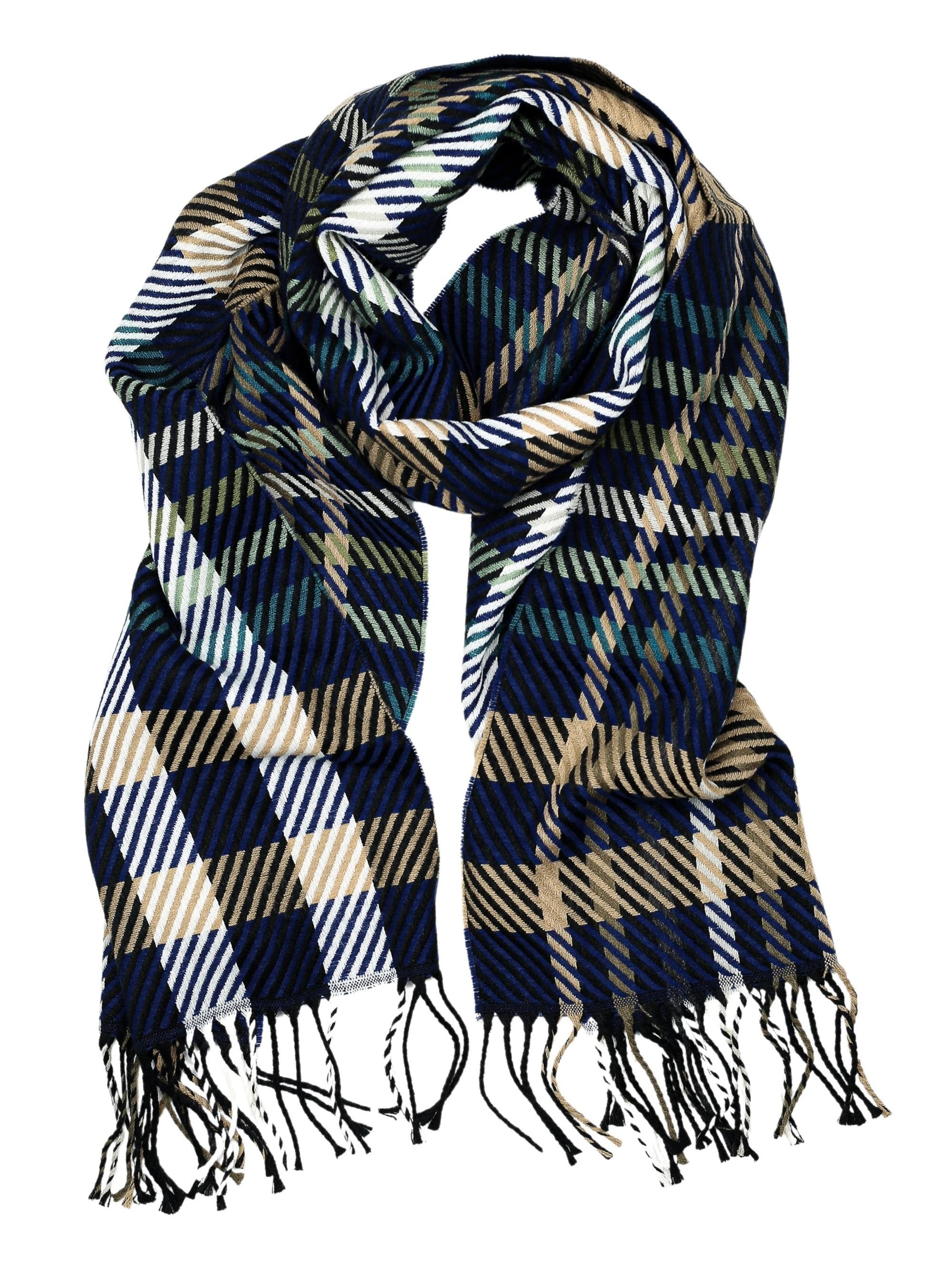 COLLEZIONE ALESSANDRO Scarf 'Strisce' in Blue: front