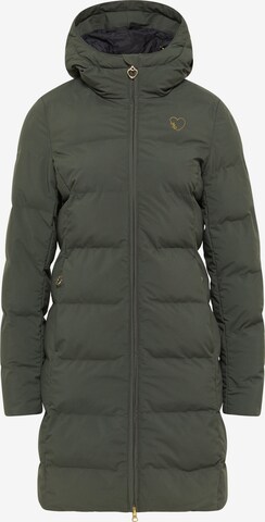 MYMO Winter Coat in Green: front