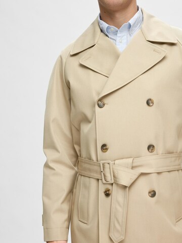 Manteau mi-saison 'Archive' SELECTED HOMME en beige