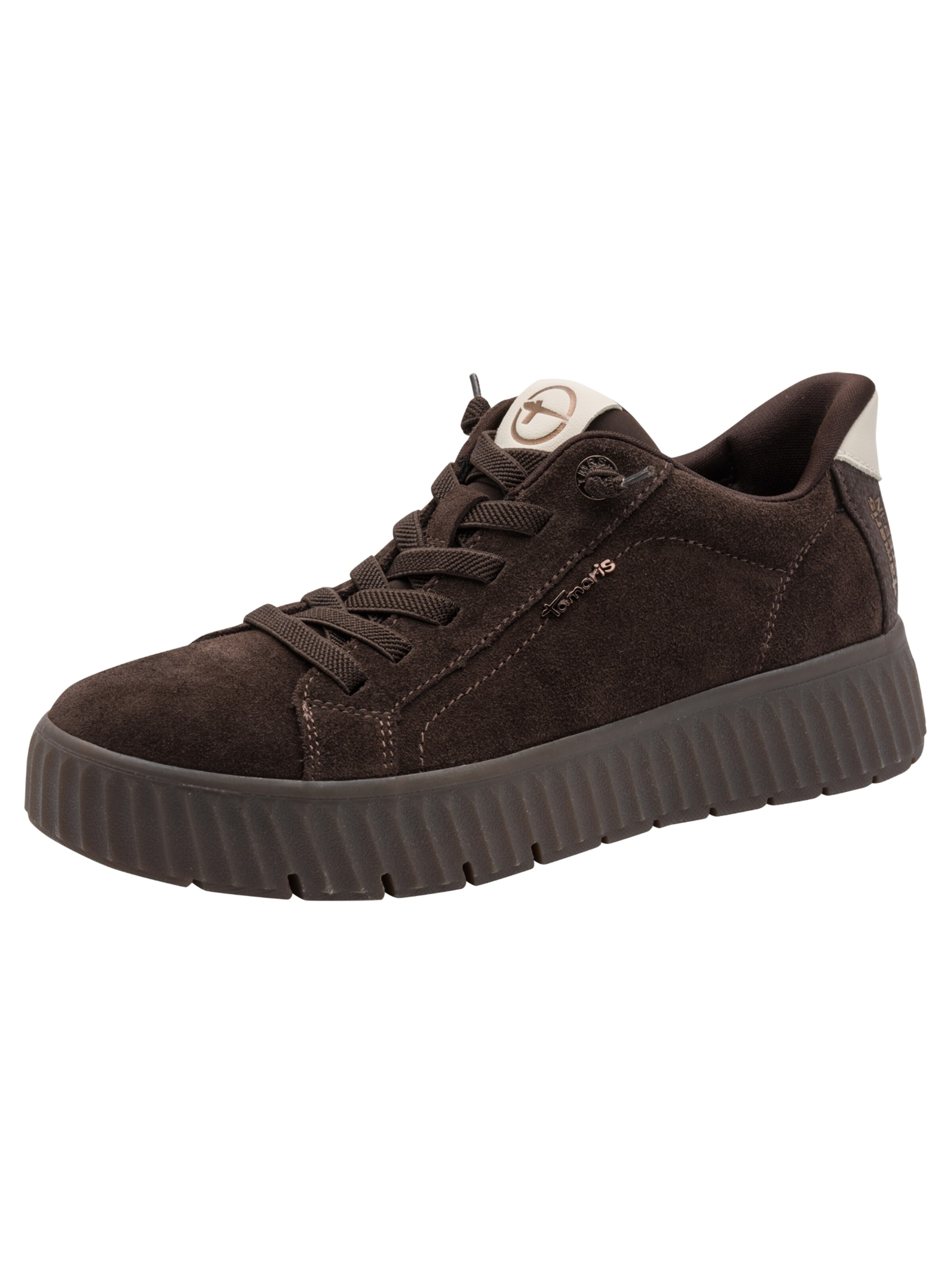 Baskets basses Tamaris en marron : devant