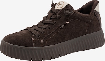 Baskets basses Tamaris en marron : devant