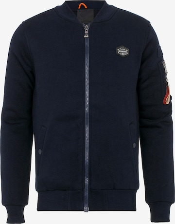 CIPO & BAXX Zip-Up Hoodie 'Bevy' in Blue: front