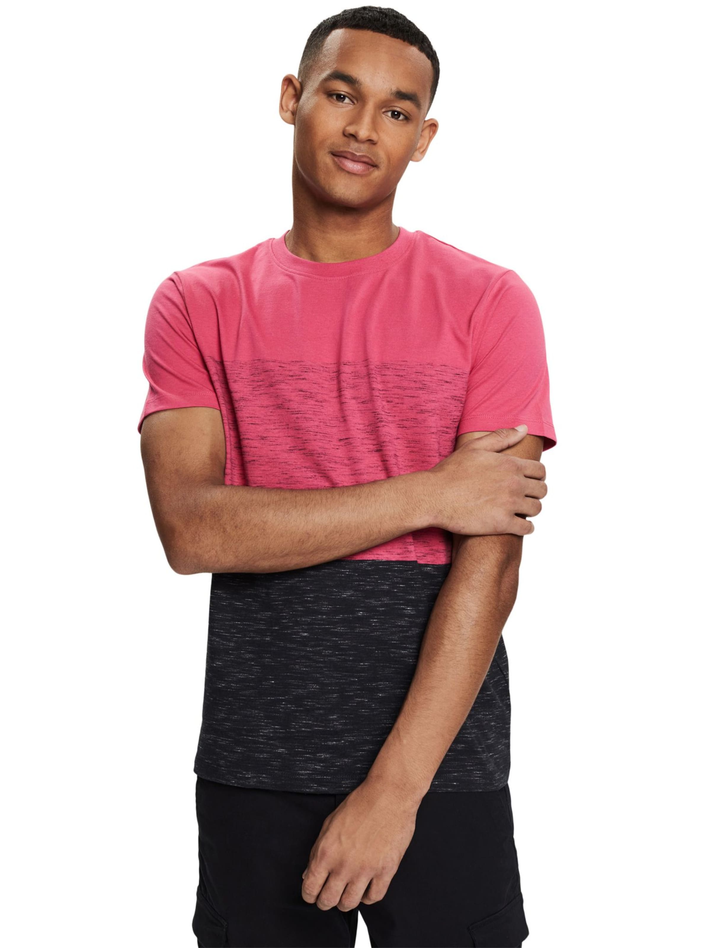 Männer Shirts EDC BY ESPRIT T-Shirt in Pink - QA28240